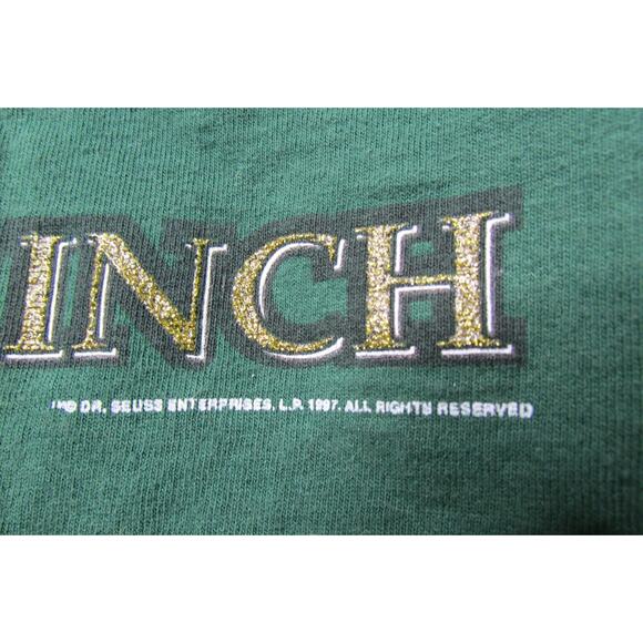 Dr Seuss Wear Grinch Holiday T-Shirt Distressed Size Large USA Made Vintage 1997 - Picture 5 of 9